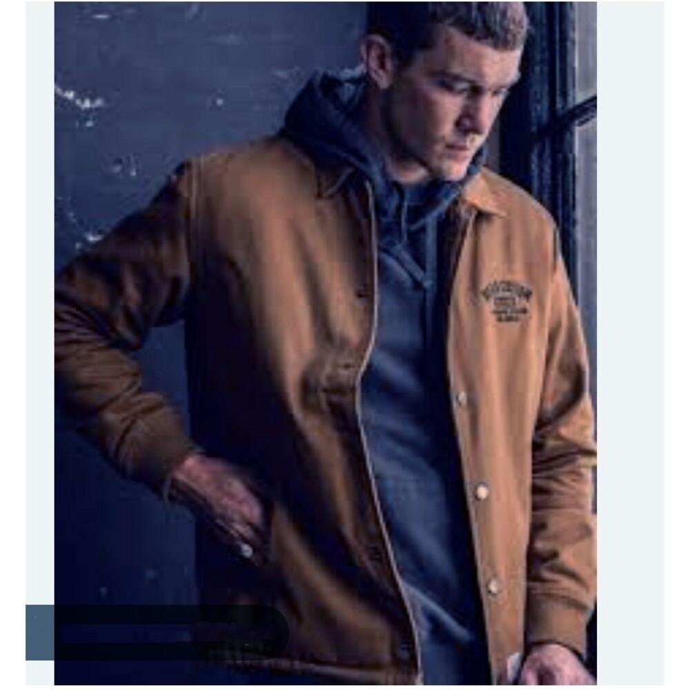Deus Ex Machina Jacket Mens XS Brown Latham Canvas Coach Sherpa Lined Motorcycle - Picture 16 of 16